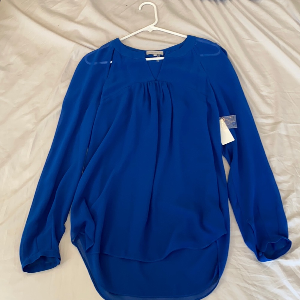 1 State Royal Blue Flowy Top
